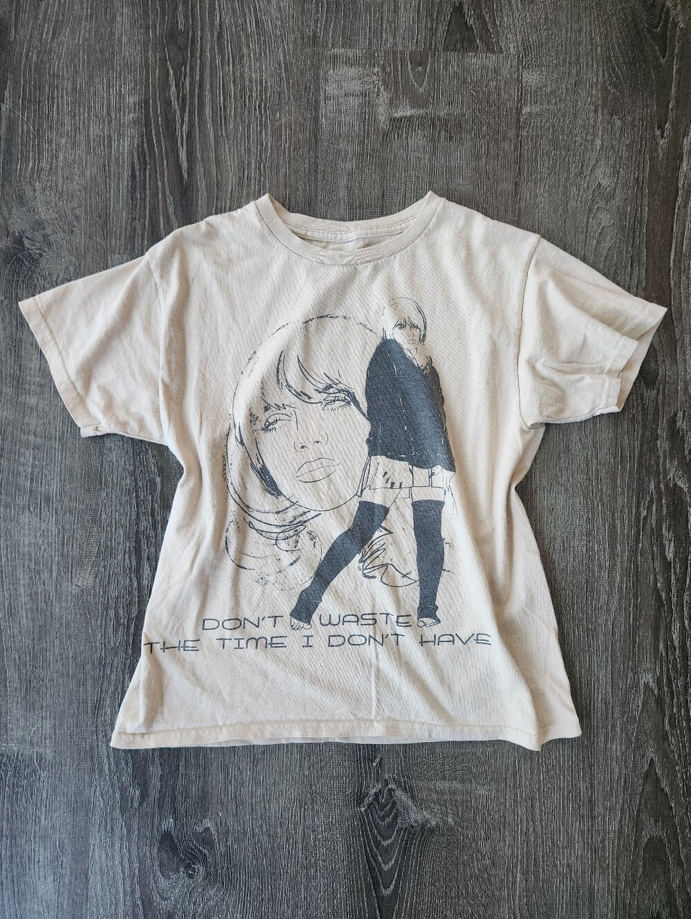 Billie Eilish Cream Album Tee Size Small